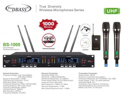 BS-1000 True Diversity Wireless Microphones Series